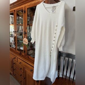 Elegant White Sweater Dress